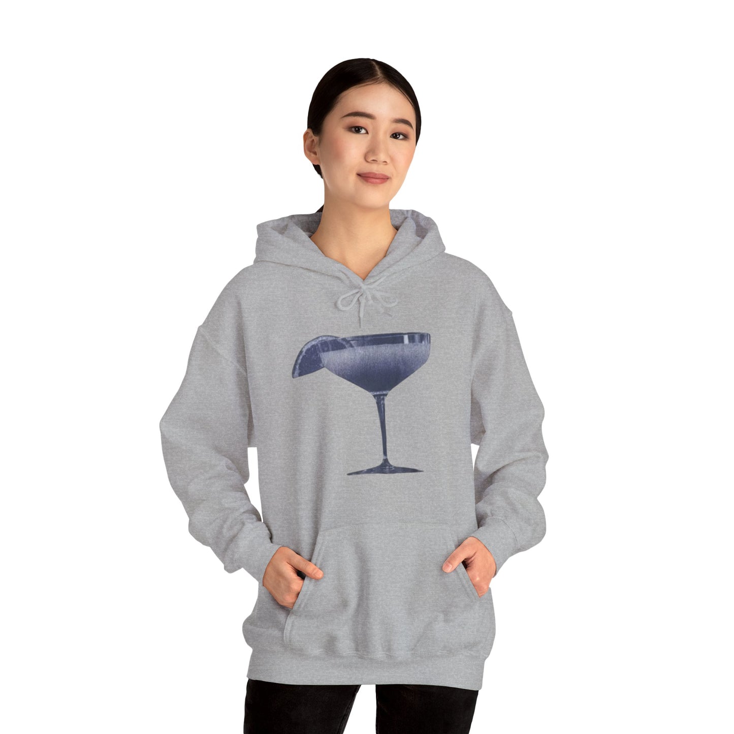 Cocktail Glass Hoodie - Vintage Martini Graphic Sweatshirt