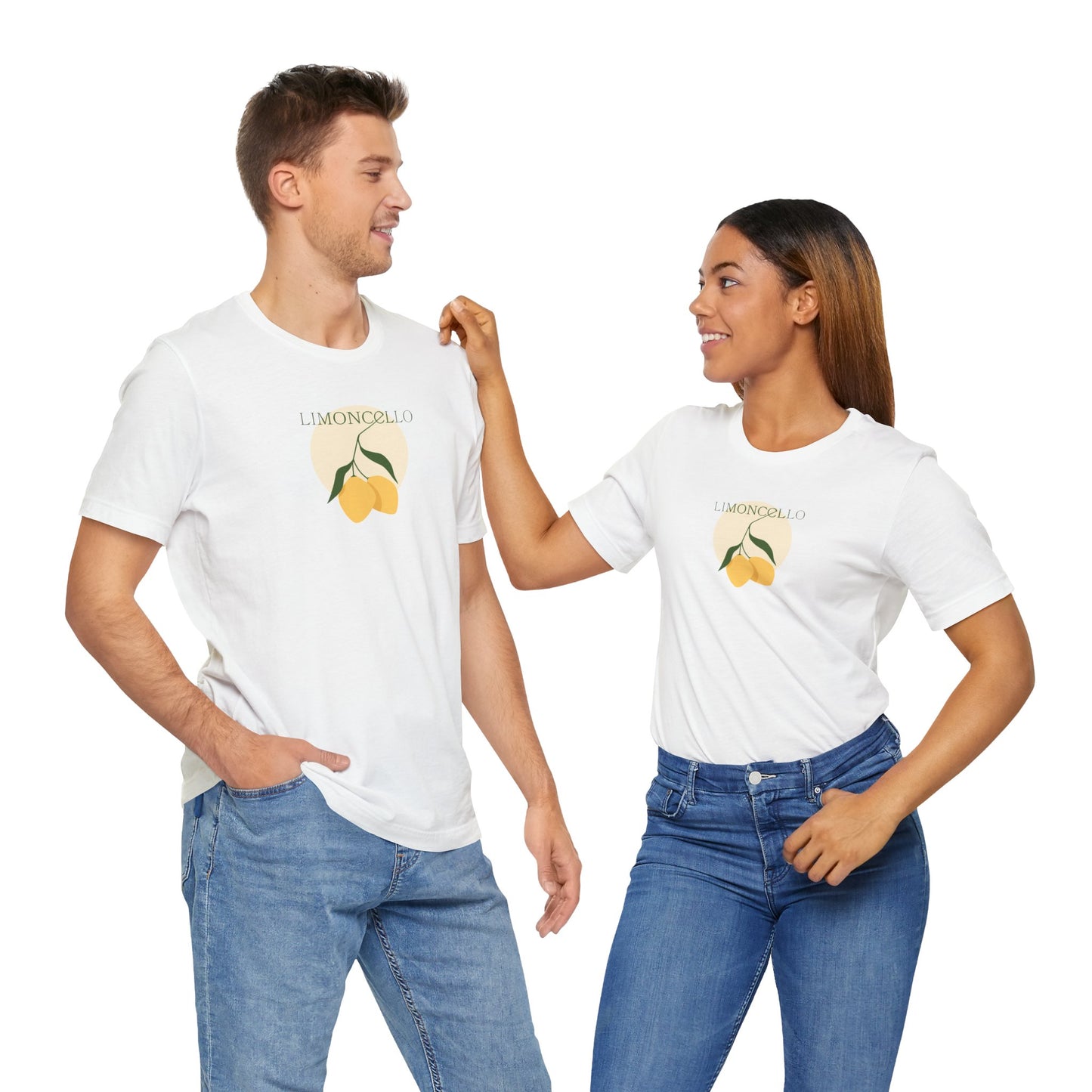 Unisex Minimal Tee with Lemon and Bike Embroidery – Casual & Cute