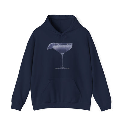 Cocktail Glass Hoodie - Vintage Martini Graphic Sweatshirt