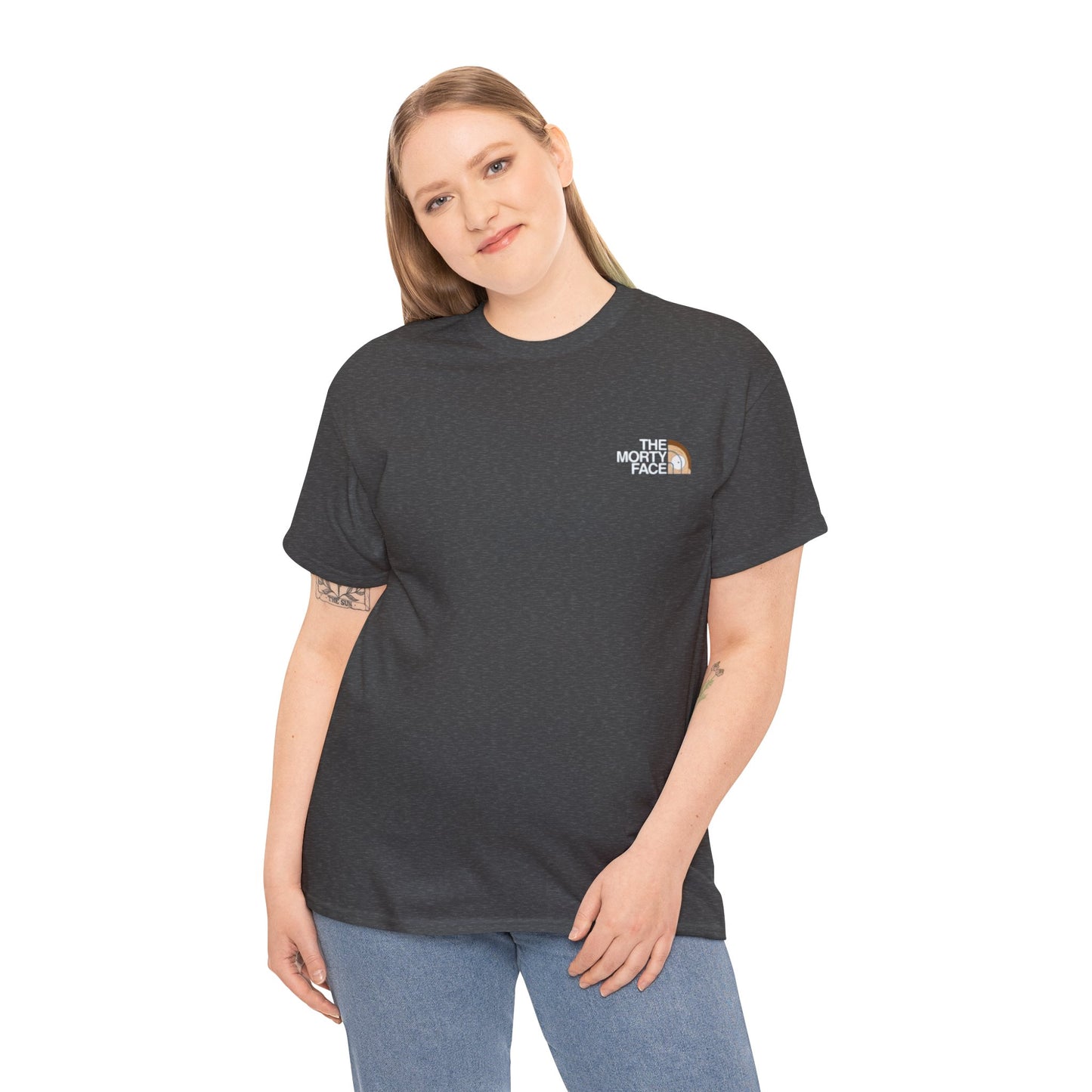 Funny T-Shirt Design - The Morty Face Unisex Heavy Cotton Tee