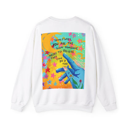 Heavy Blend™ Crewneck Sweatshirt - Good Vibes, Minimalist & Cool Design