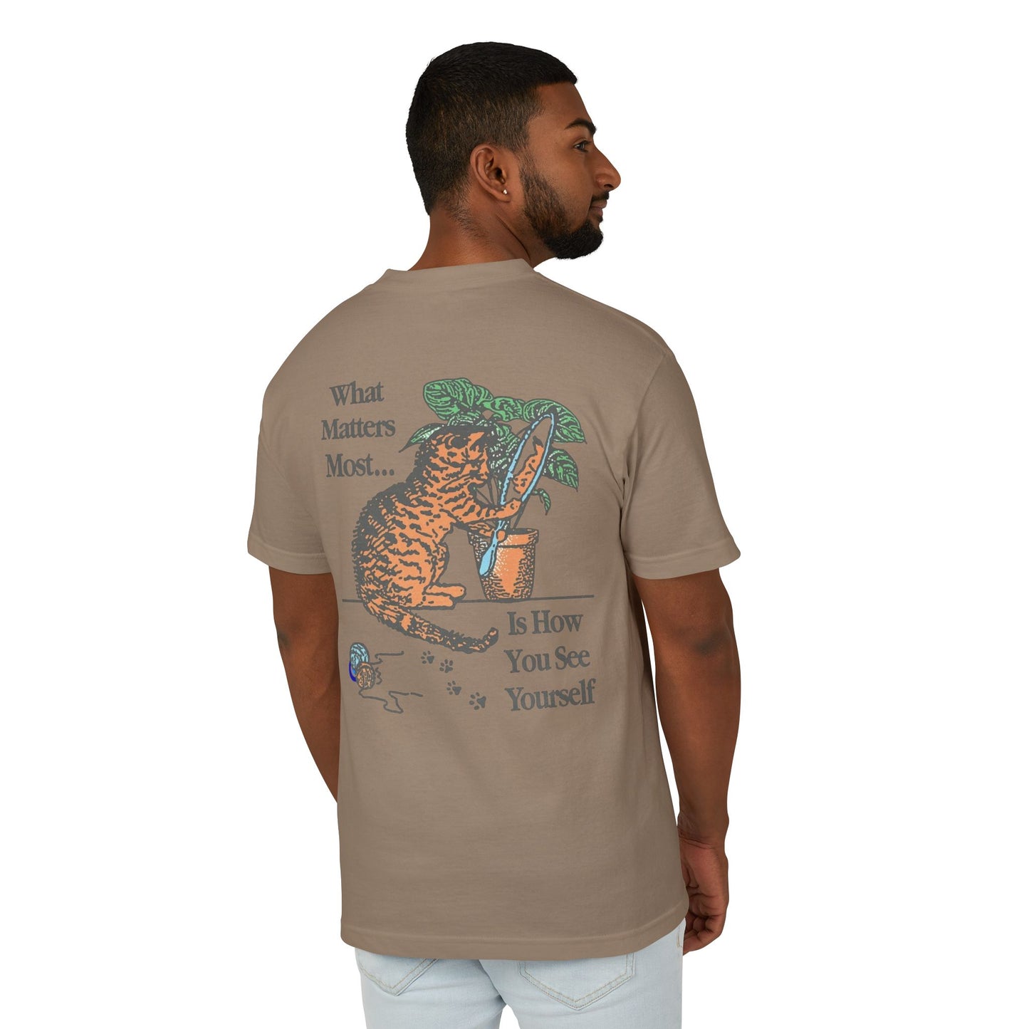 Unisex Heavyweight Cotton Tee - Importance is How Do You See Yourself