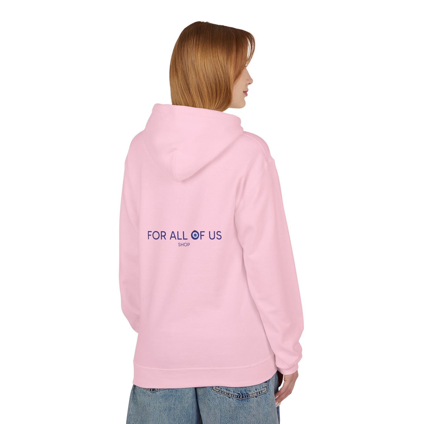 Unisex Midweight Softstyle Fleece Hoodie - Evil Eye & Brand Sign