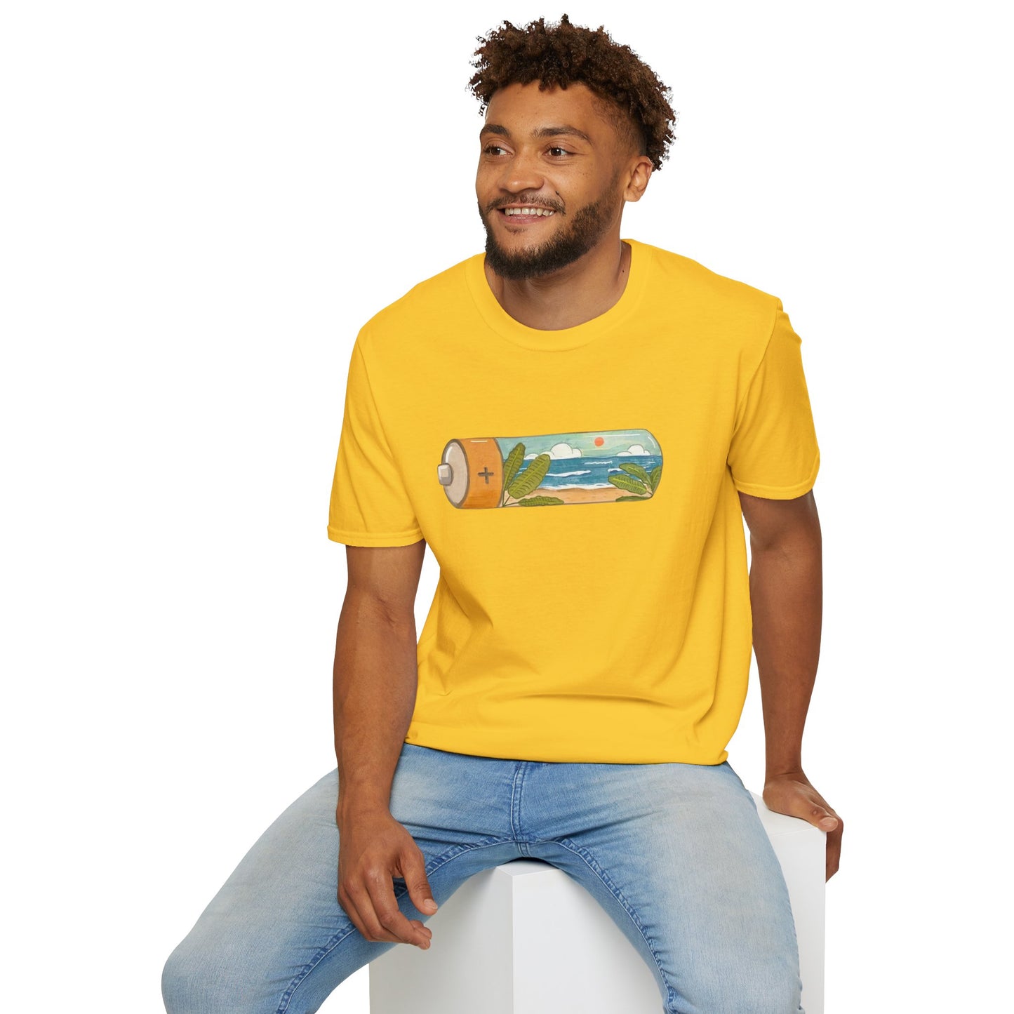 Eco Battery Beach Unisex Graphic T-Shirt