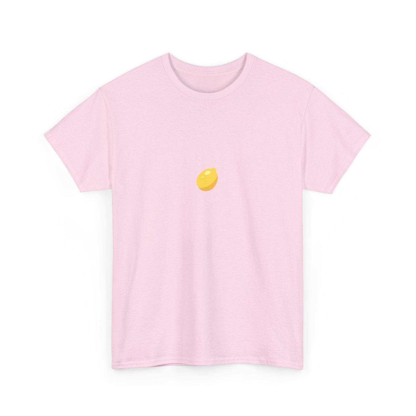 Unisex Minimal Tee with Lemon Embroidery – Casual & Cute