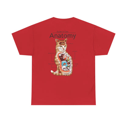 Funny Cat Anatomy Unisex Tee - Mouse, Goldfish Bowl, Love Birds Design