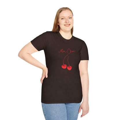 Mon Cheri with Cute Fruit Design - Unisex Softstyle T-Shirt