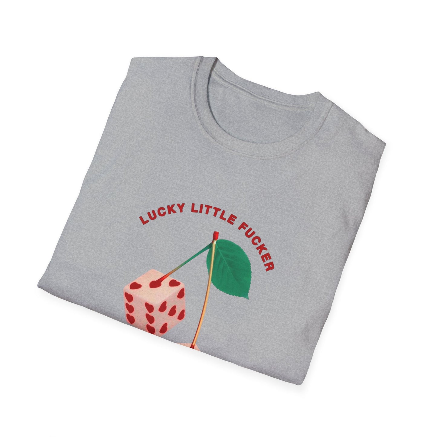 Funny Unisex Softstyle T-Shirt - Lucky Little Fucker Design