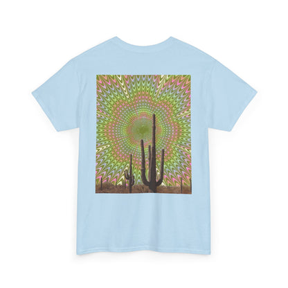 Trippy Western Art with Optical Illusion Cactus - Unisex Garment-DyedTrippy Tee