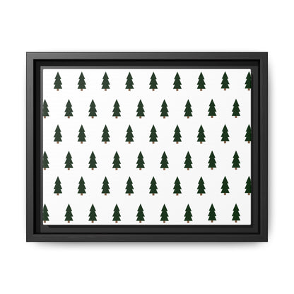 Elegant Tree Patterned Wall Art – Minimalist, Cool Matte Canvas, Framed (Multi-color)