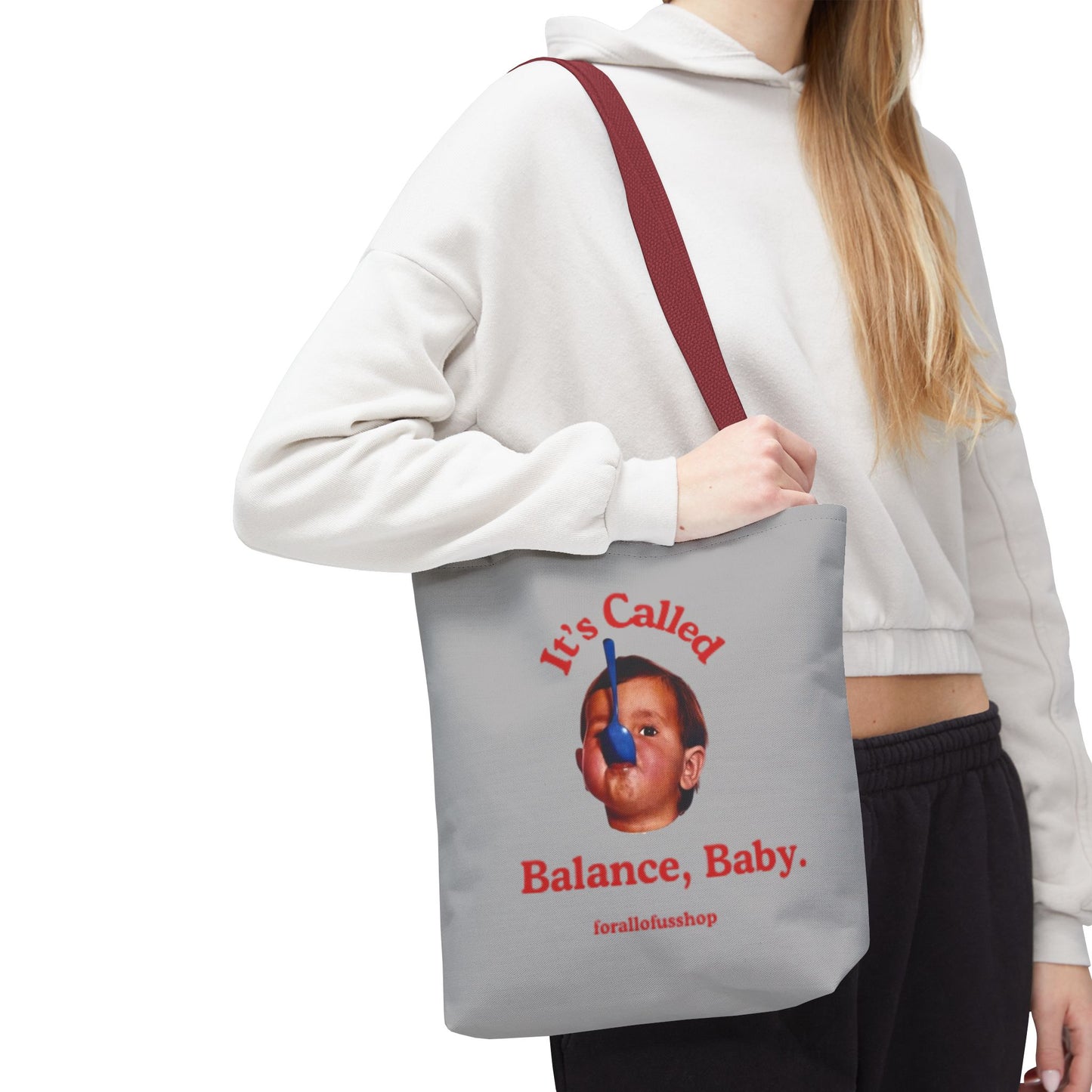 Cute & Minimalist Tote Bag - It's Called Balance, Baby.