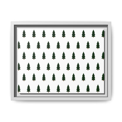 Elegant Tree Patterned Wall Art – Minimalist, Cool Matte Canvas, Framed (Multi-color)