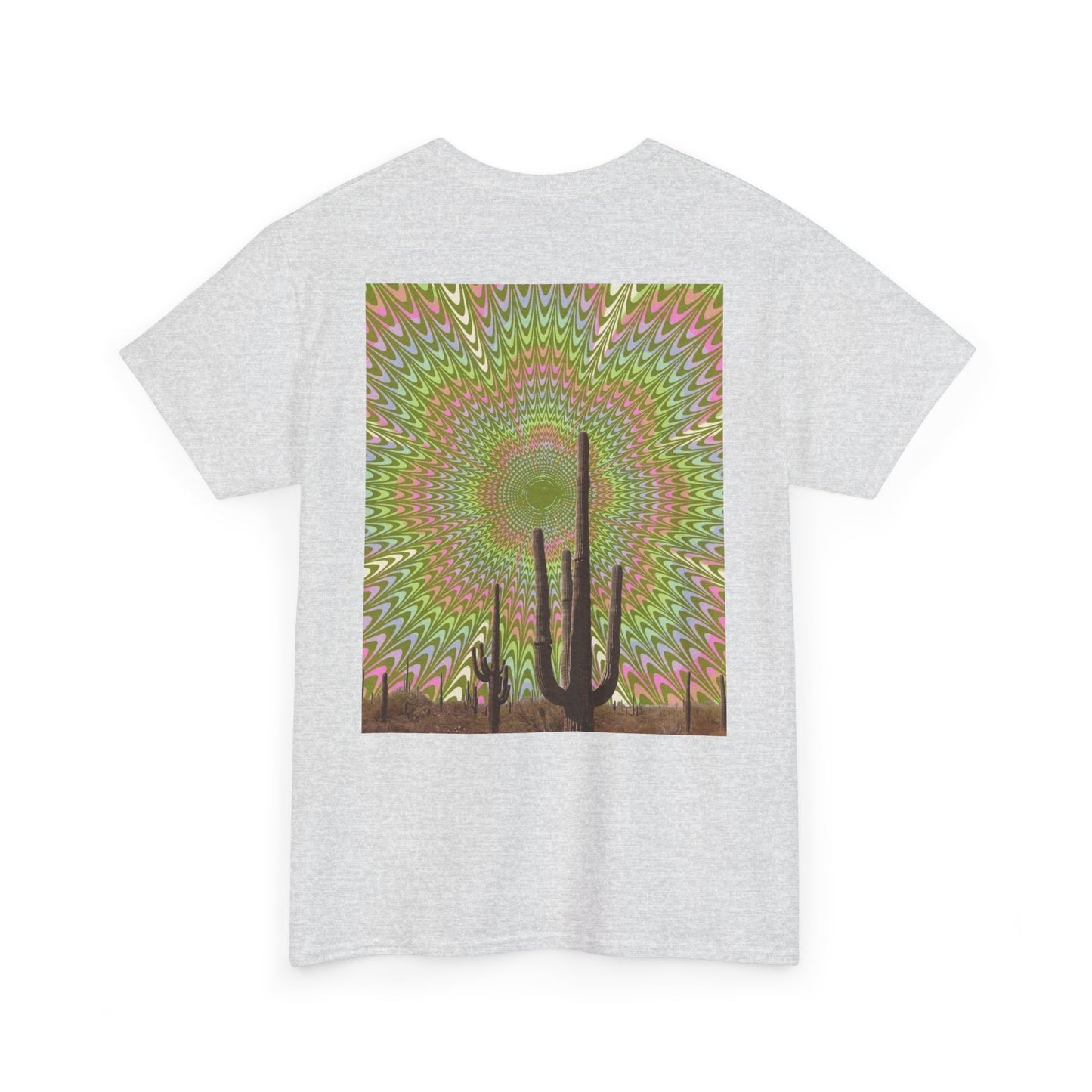 Trippy Western Art with Optical Illusion Cactus - Unisex Garment-DyedTrippy Tee