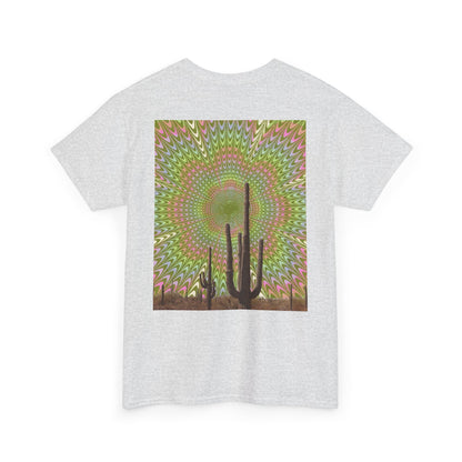 Trippy Western Art with Optical Illusion Cactus - Unisex Garment-DyedTrippy Tee