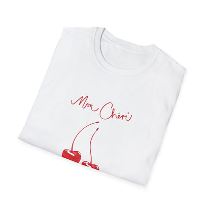 Mon Cheri with Cute Fruit Design - Unisex Softstyle T-Shirt