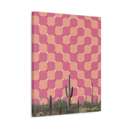 Stretched Canvas with The All-Seeing Desert – Mind-Bending Cactus Poster