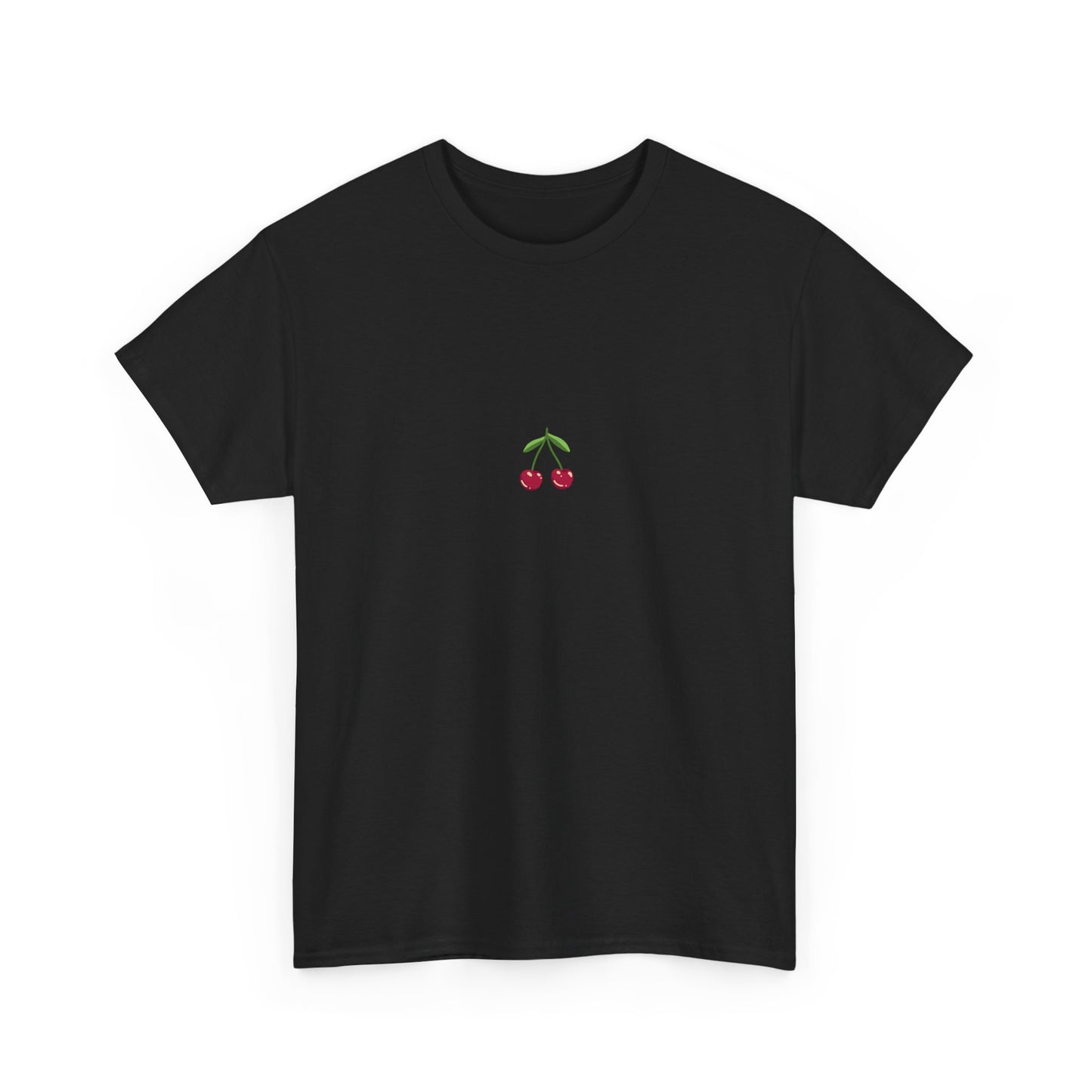 Unisex Heavy Cotton Tee - Cute & Minimalist Cherry Design