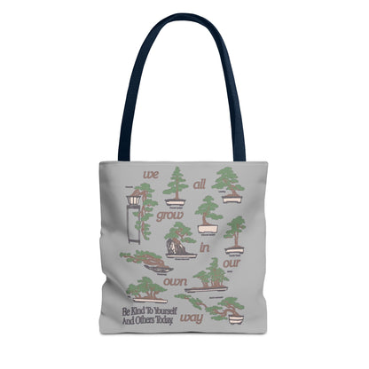 Cute & Minimalist Glass Design Tote Bag - Be Kind to Yourself and Others.