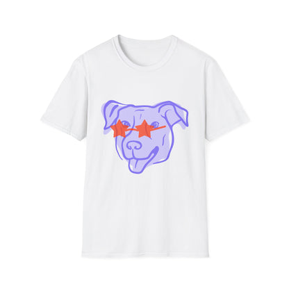 Cool Dog Star Glasses - Unisex Softstyle T-Shirt