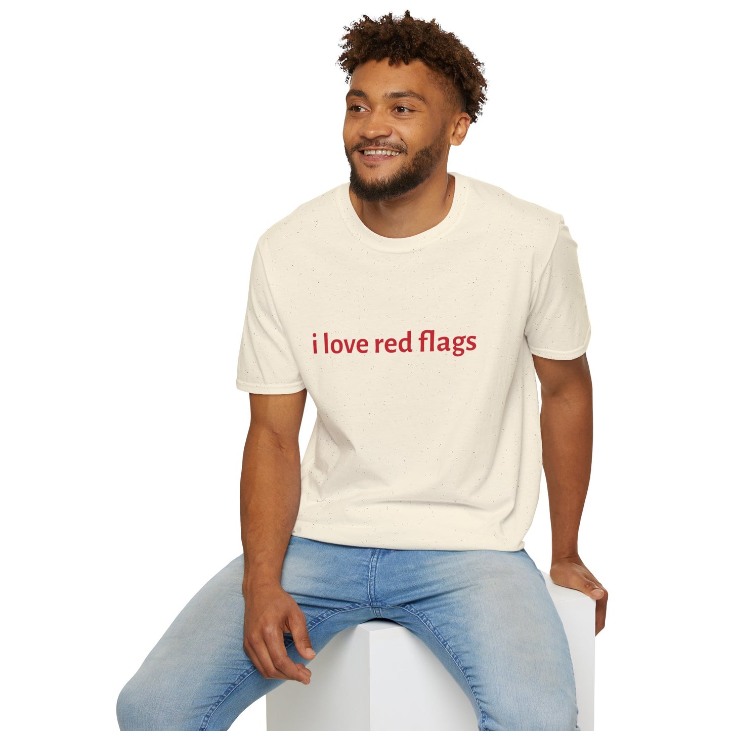 i love red flags Design Unisex Tee