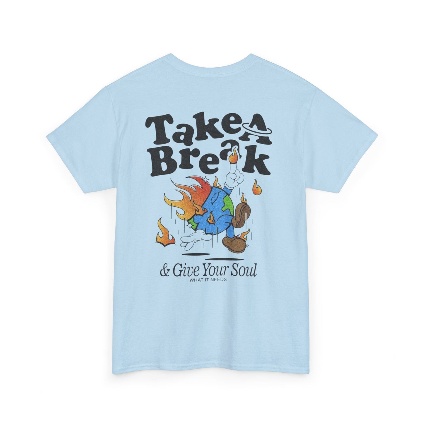 Unisex Heavy Cotton T-Shirt - Cute Reminder 'Take a Break' Design