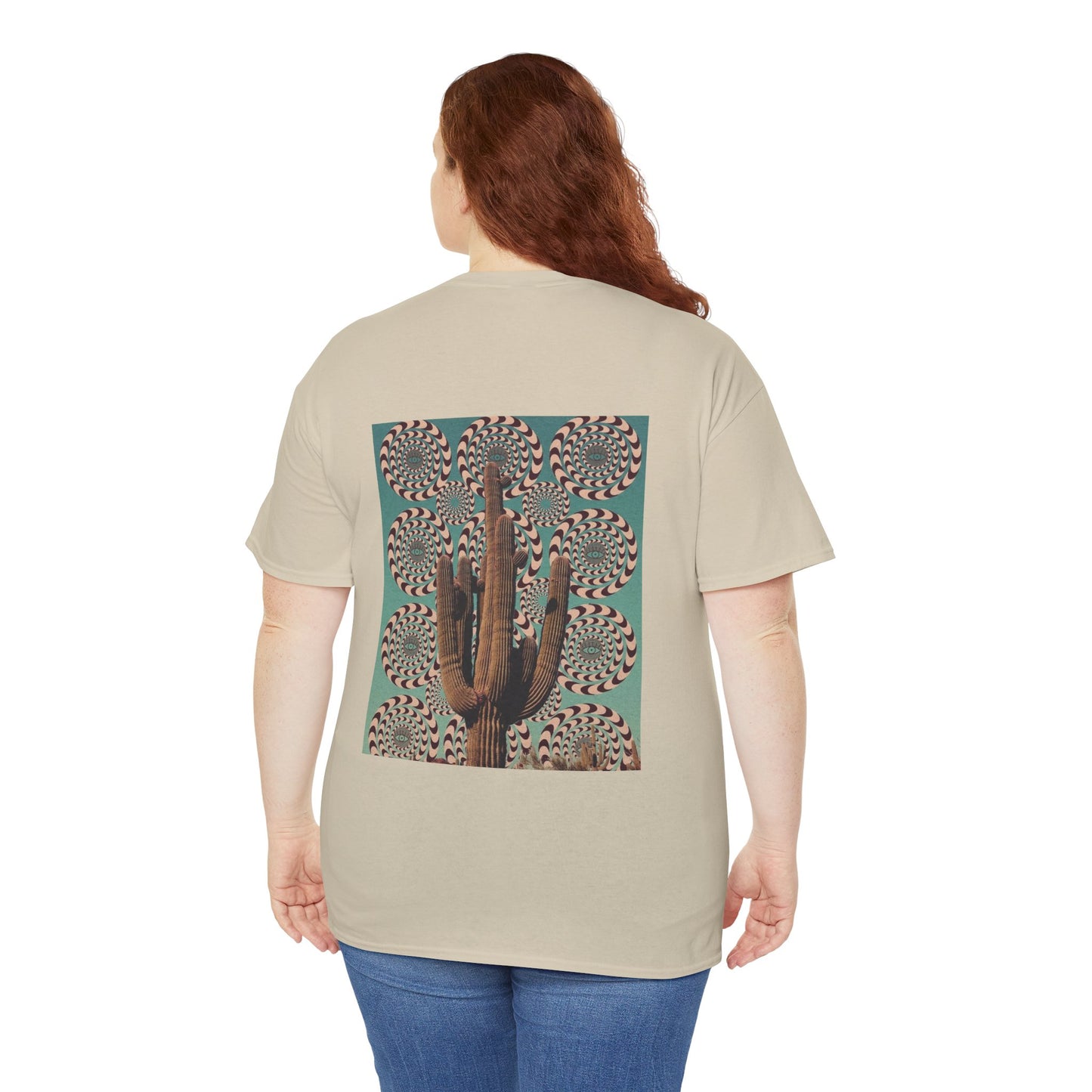 Southwest Aesthetic Mystical Cactus & Eye Design - Unisex Garment-Dyed