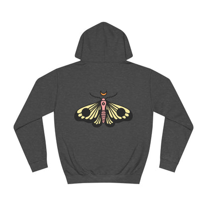 Unisex College Hoodie - Deal with it! - Minimalist Butterfly