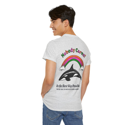 Unisex Cool Graphic Tee - No Body Cares Design