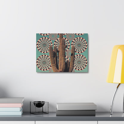 Stretched Canvas with Mystical Cactus Art – Southwest Aesthetic Print