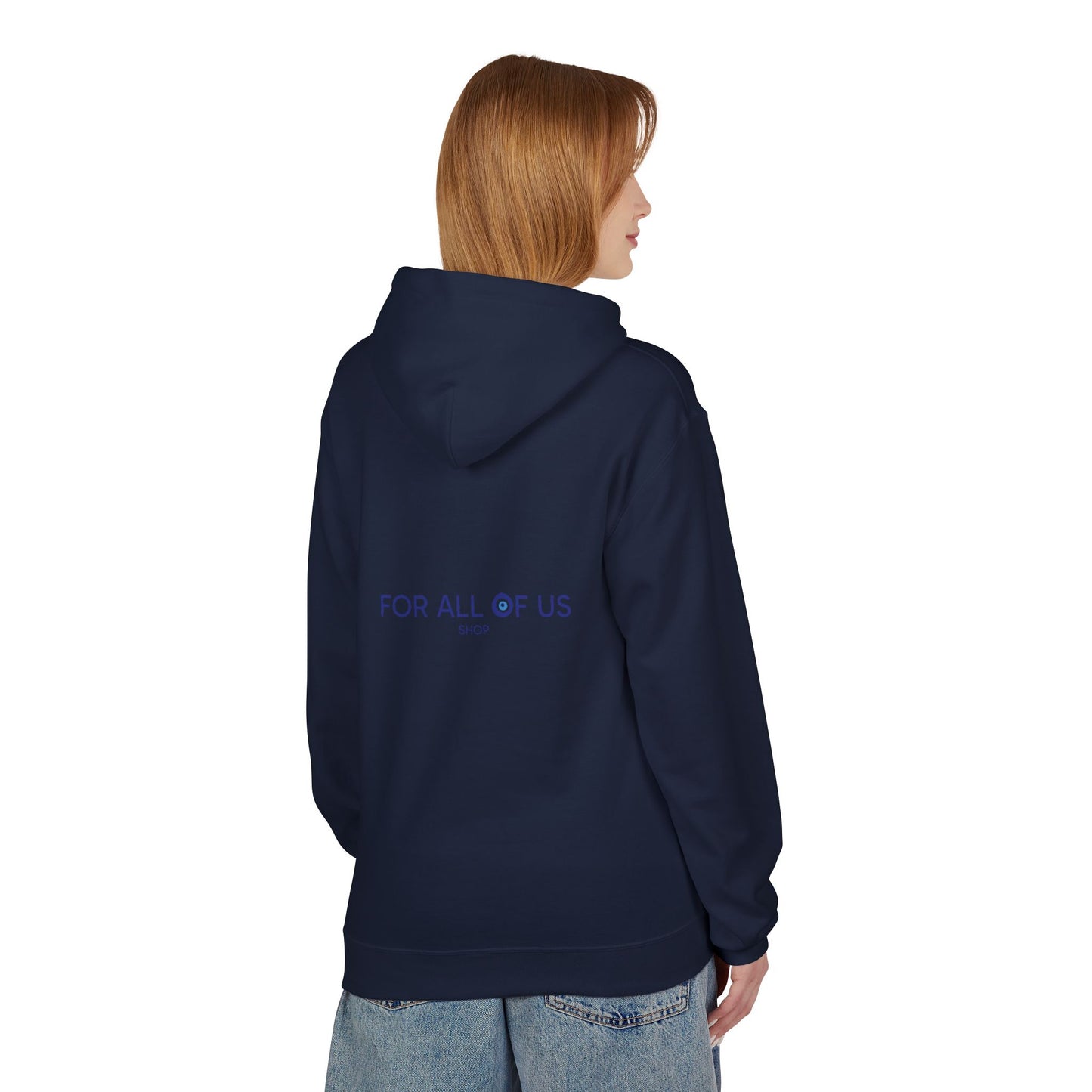 Unisex Midweight Softstyle Fleece Hoodie - Evil Eye & Brand Sign