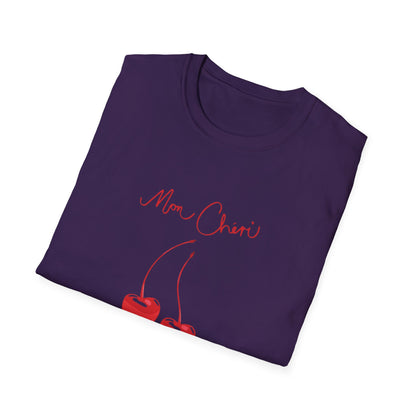 Mon Cheri with Cute Fruit Design - Unisex Softstyle T-Shirt
