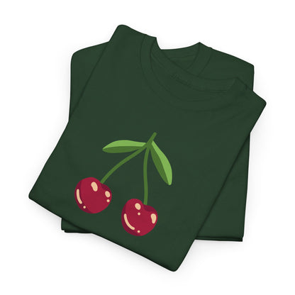 Cute Cherry Embroidery T-Shirt – Summer Style for Everyone