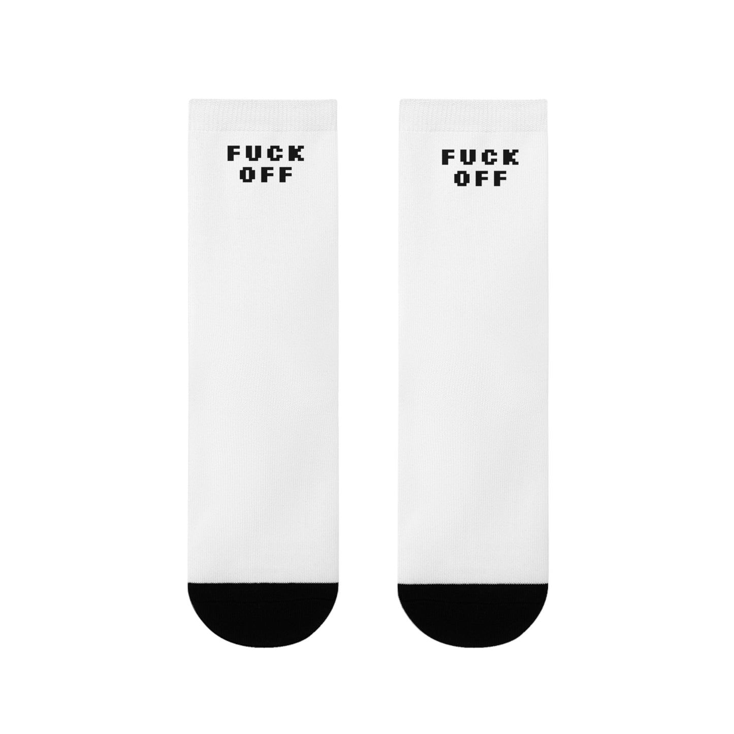 Sublimation Crew Socks - 'F*** Off' Funny Statement Socks for Attitude and Comfort