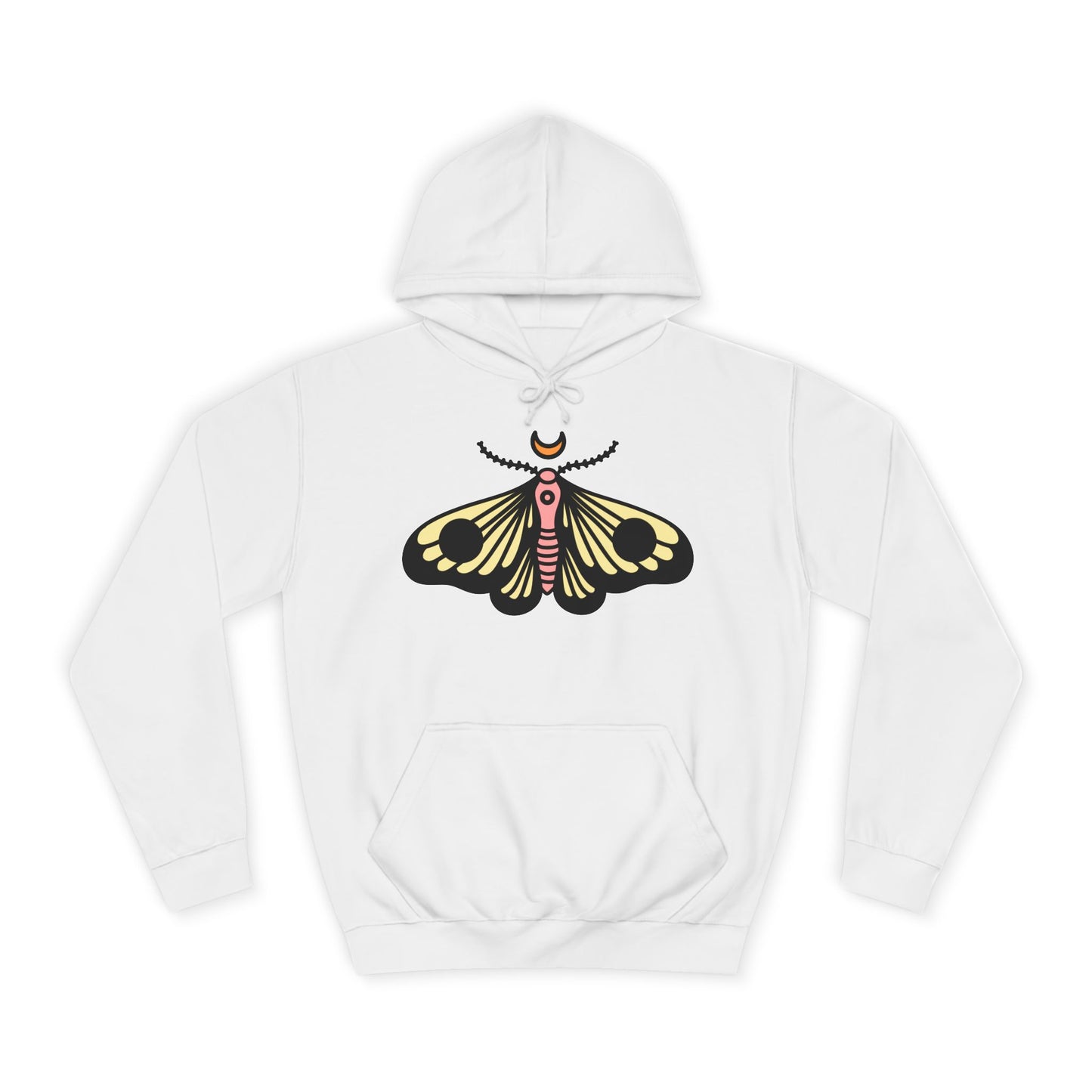 Unisex College Hoodie - Deal with it! - Minimalist Butterfly