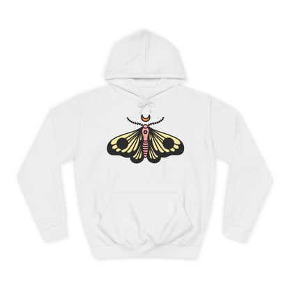 Unisex College Hoodie - Deal with it! - Minimalist Butterfly