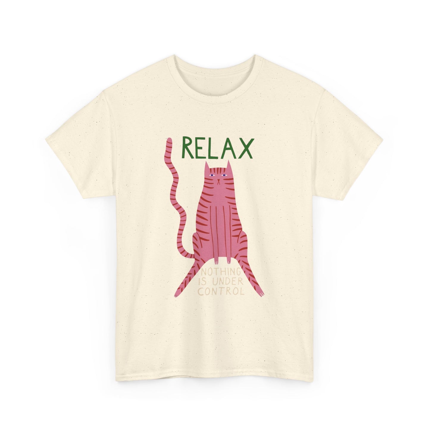 Relax Cat T‑Shirt — Cute Pink Cat Graphic Unisex Tee