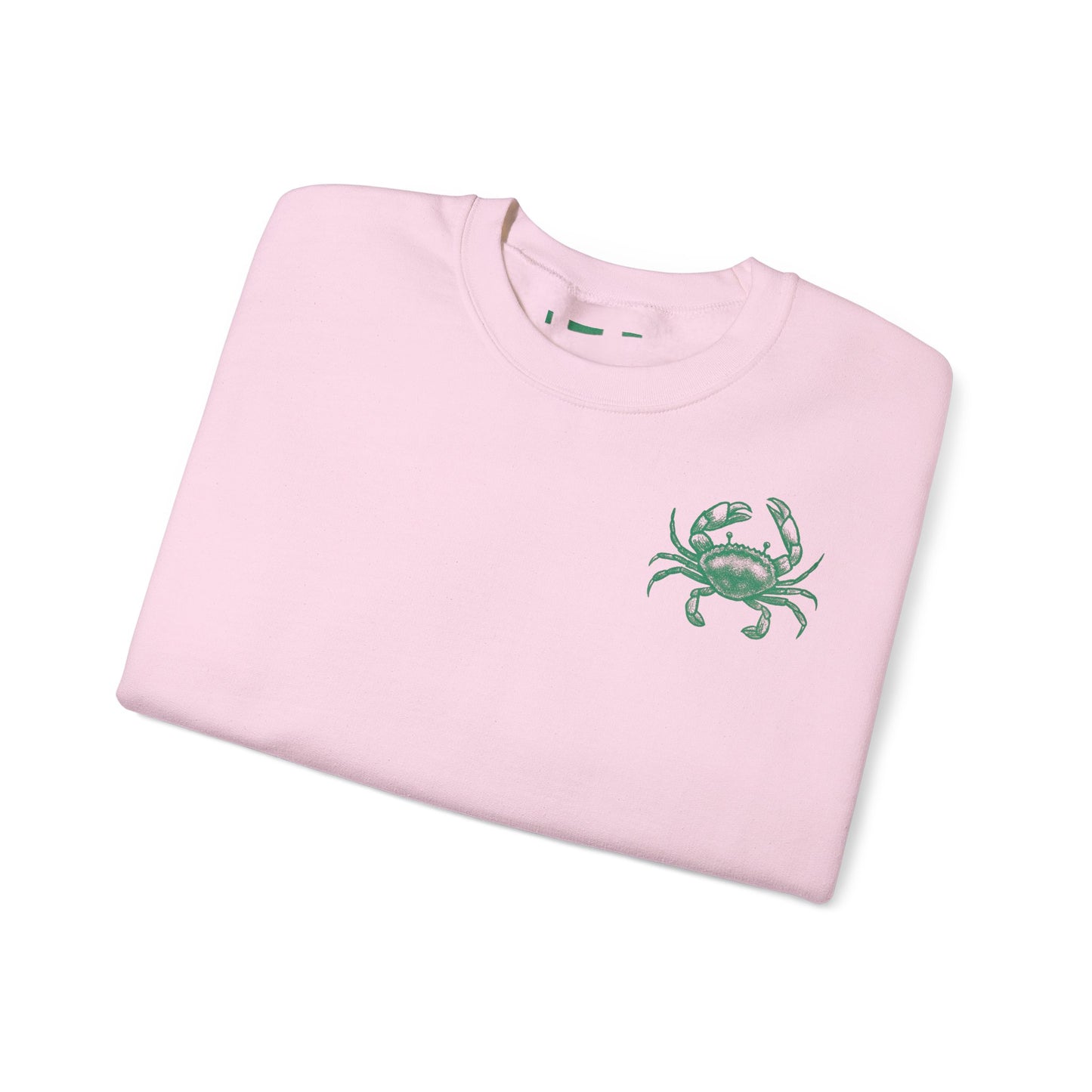 Tough and Trendy Crab Crewneck Sweatshirt — Coastal Graphic Pullover