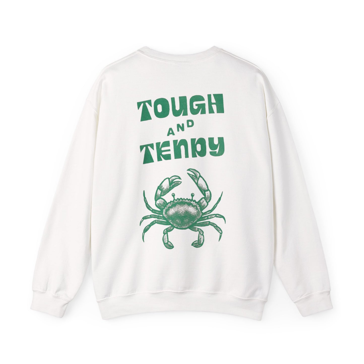 Tough and Trendy Crab Crewneck Sweatshirt — Coastal Graphic Pullover
