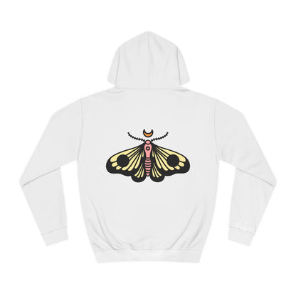 Unisex College Hoodie - Deal with it! - Minimalist Butterfly