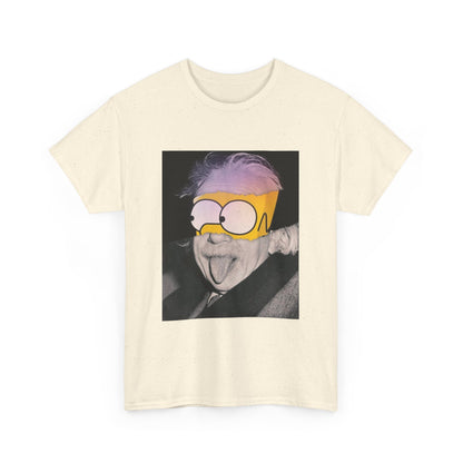 "Smart Meets Stupid" – Pop Culture Mashup Art Print  (Einstein x Bart Simpson)