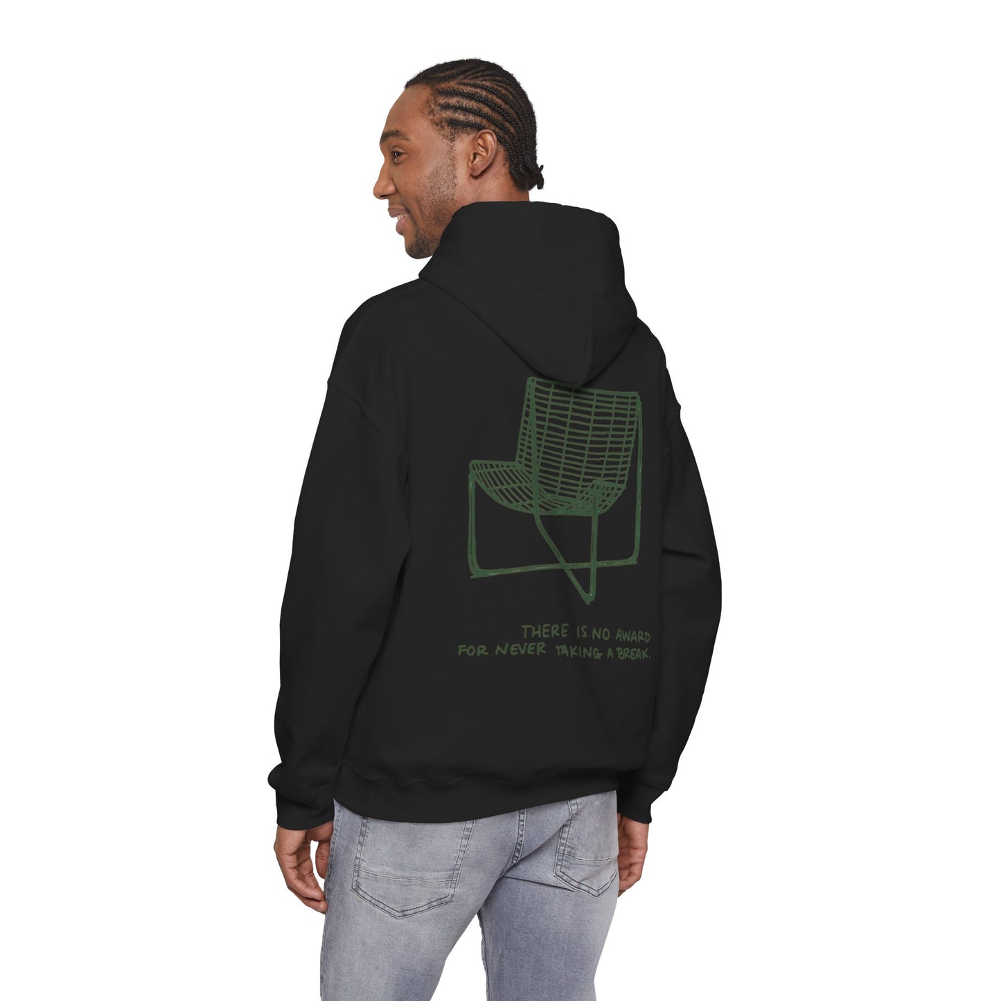 Unisex Graphic Hoodie— "There Is No Award For Nobody Showing Up" Motivational Design