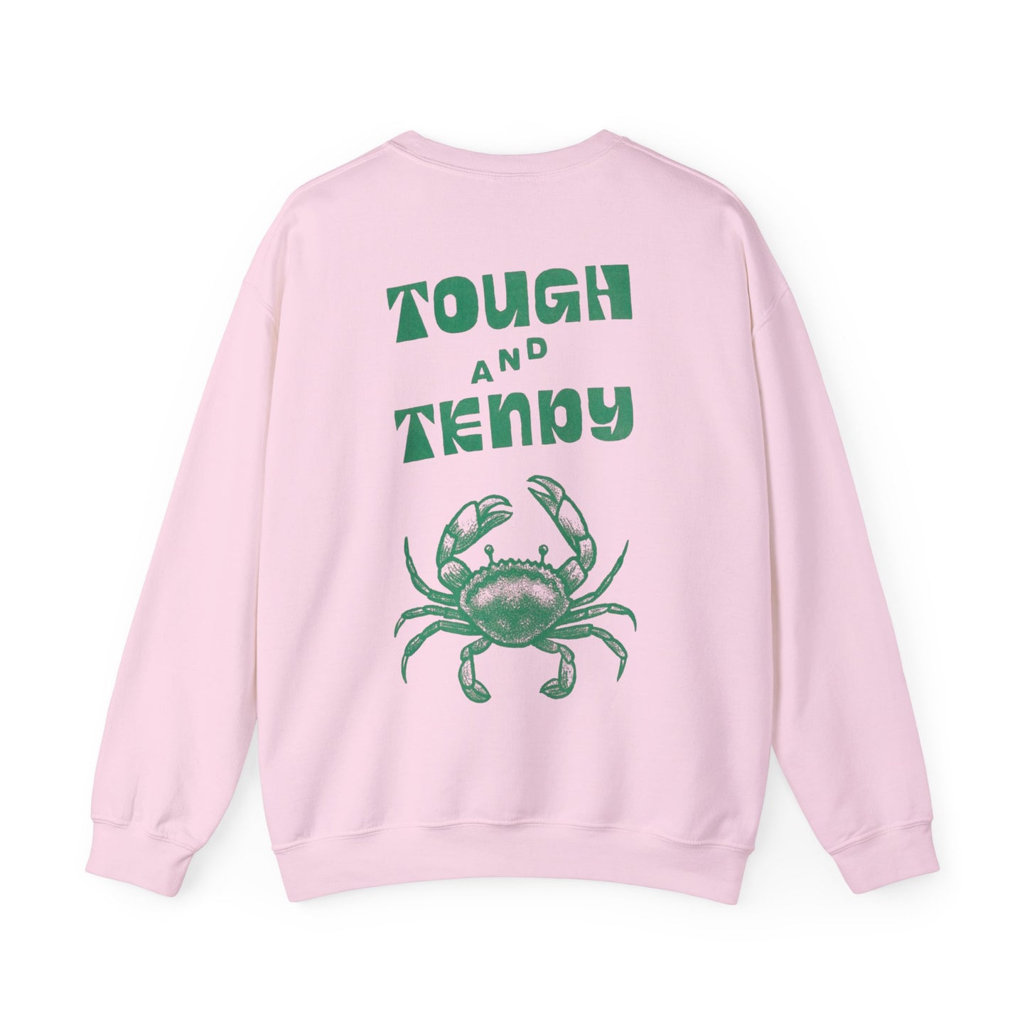 Tough and Trendy Crab Crewneck Sweatshirt — Coastal Graphic Pullover