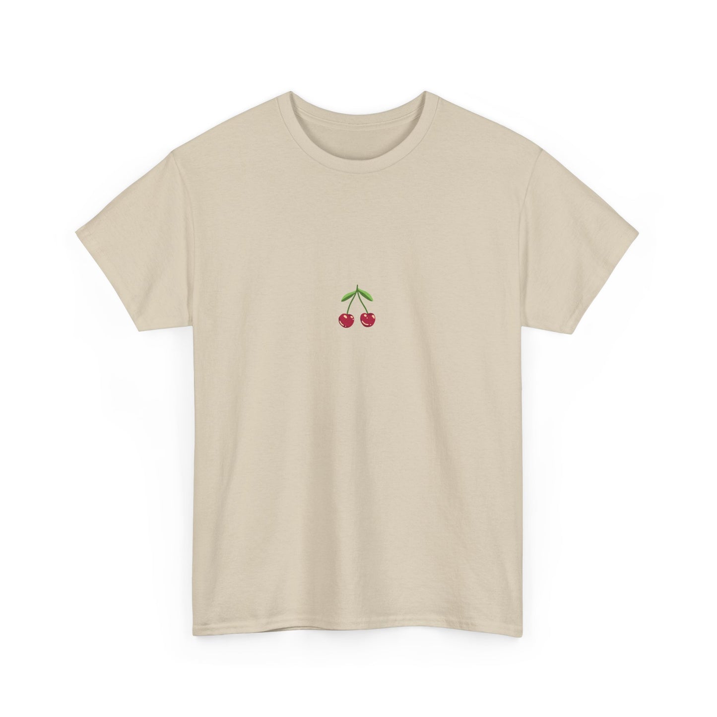 Unisex Heavy Cotton Tee - Cute & Minimalist Cherry Design