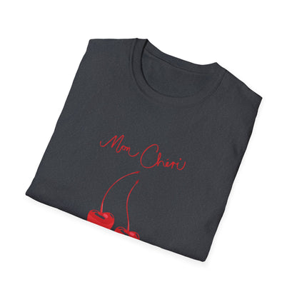 Mon Cheri with Cute Fruit Design - Unisex Softstyle T-Shirt