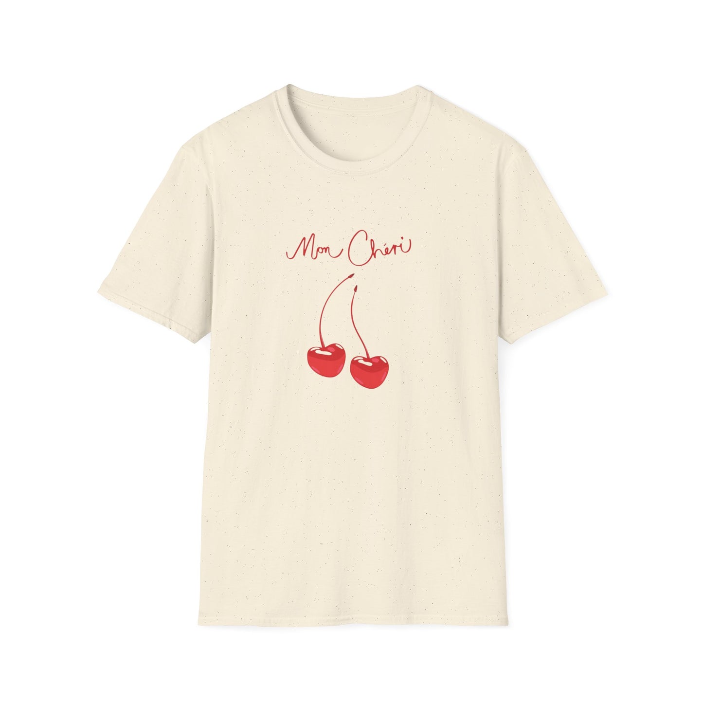 Mon Cheri with Cute Fruit Design - Unisex Softstyle T-Shirt