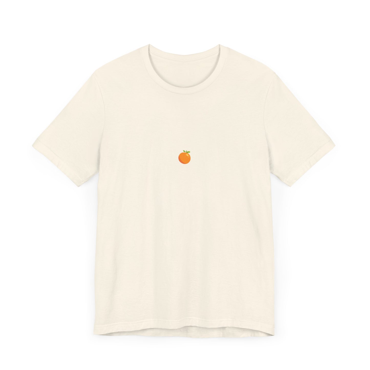 Bright Orange Embroidered Tee – Unisex Casual Citrus Minimalist Orange Design Shirt