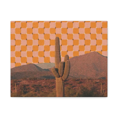 Stretched Canvas with Boho Desert Wall Art – Spiritual Cactus Art