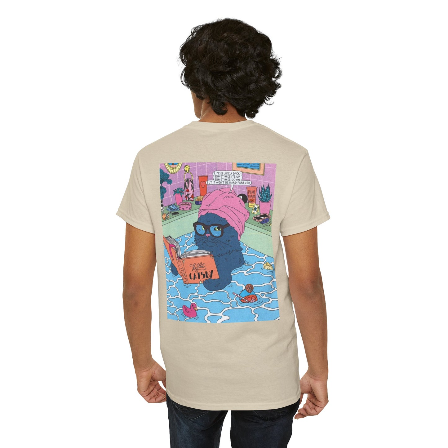 Funny Quote Unisex Tee - 'Life is Like Dick, Can't Be Hard Always'