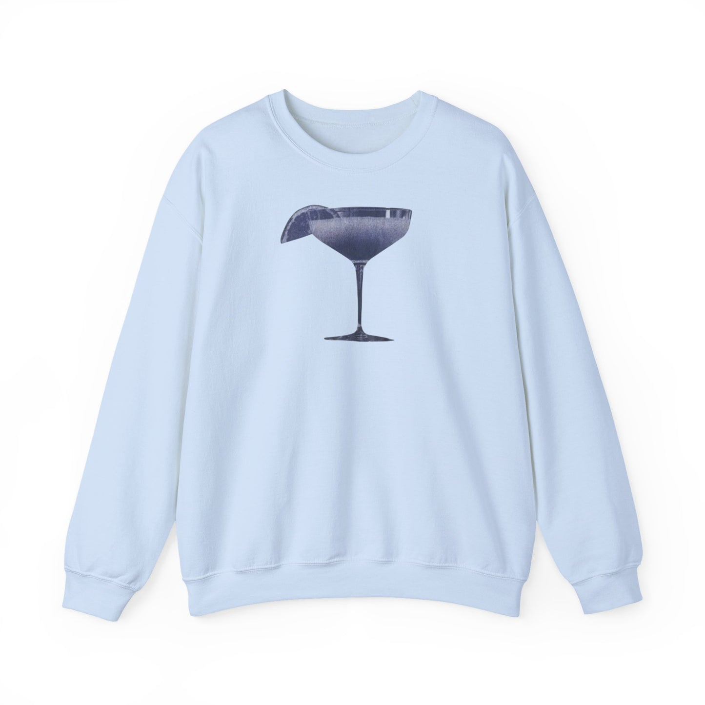 Champagne Coupe Sweatshirt — Minimal Cocktail Glass Crewneck