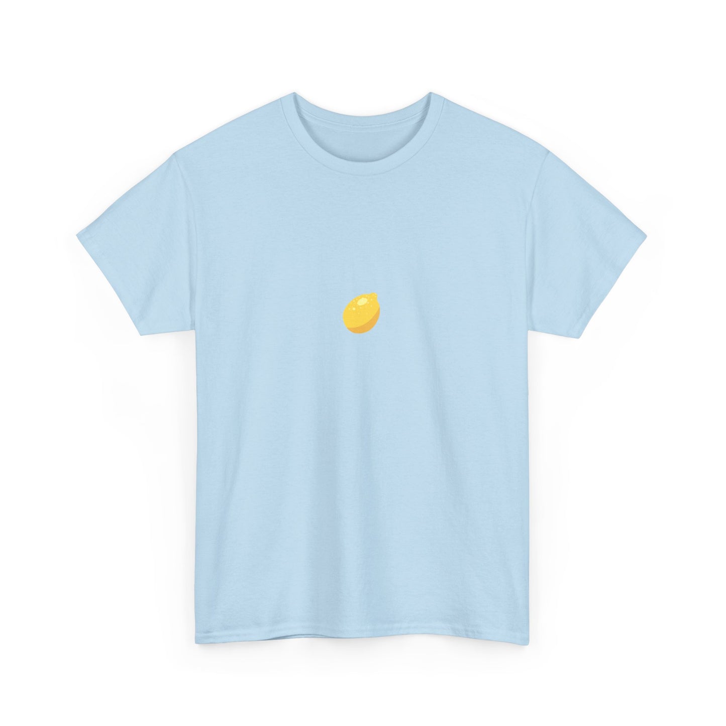 Unisex Minimal Tee with Lemon Embroidery – Casual & Cute